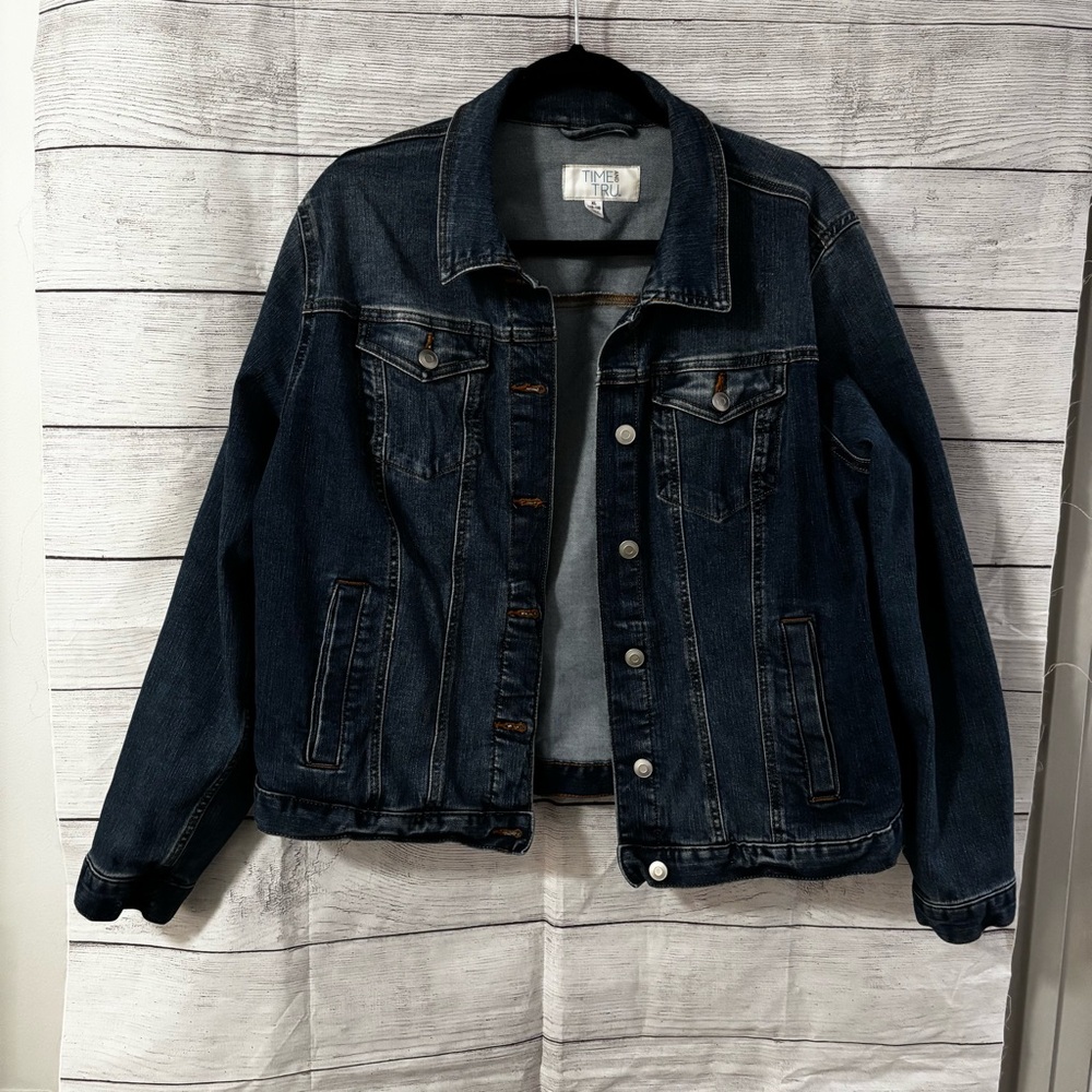 Time and Tru Dark Blue Jean Jacket